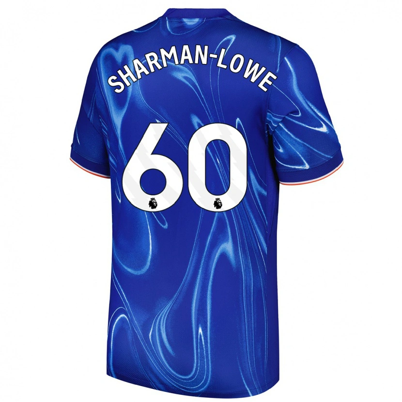 Danxen Barn Teddy Sharman-Lowe #60 Blå Vit Hemmatröja Matchtröjor 2024/25 Tröjor T-Tröja