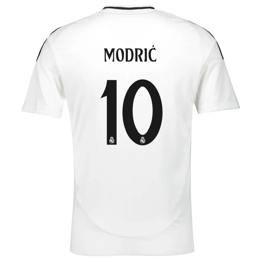 Danxen Barn Luka Modric #10 Vit Hemmatröja Matchtröjor 2024/25 Tröjor T-Tröja