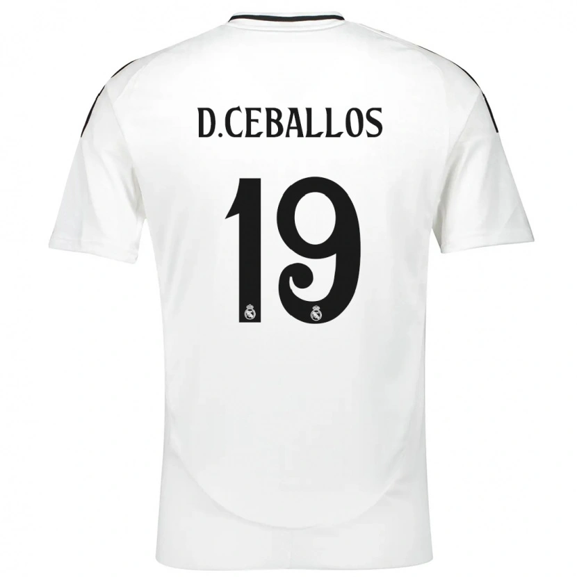 Danxen Barn Dani Ceballos #19 Vit Hemmatröja Matchtröjor 2024/25 Tröjor T-Tröja