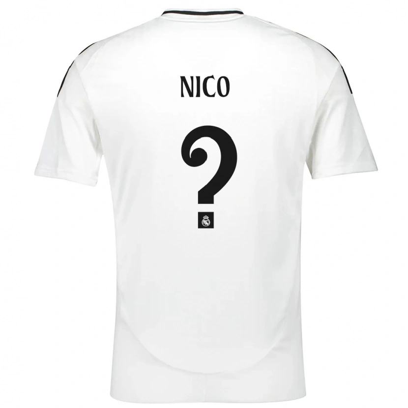 Danxen Barn Nico Sánchez #0 Vit Hemmatröja Matchtröjor 2024/25 Tröjor T-Tröja