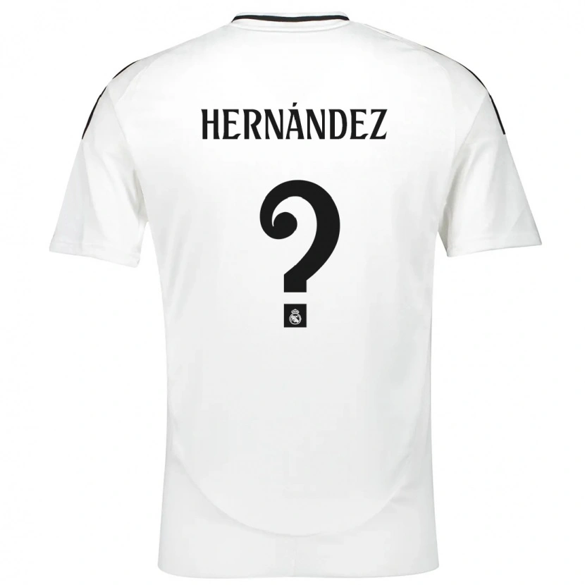 Danxen Barn Enaitz Hernández #0 Vit Hemmatröja Matchtröjor 2024/25 Tröjor T-Tröja