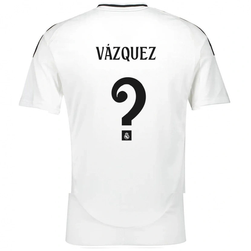 Danxen Barn Erik Vázquez #0 Vit Hemmatröja Matchtröjor 2024/25 Tröjor T-Tröja