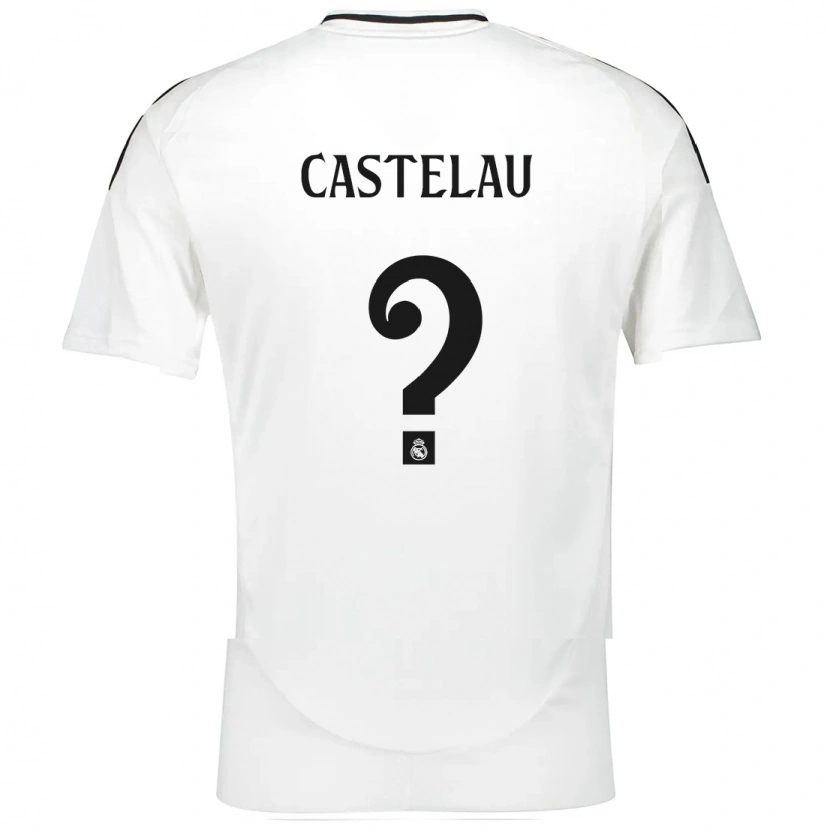 Danxen Barn Alber Castelau #0 Vit Hemmatröja Matchtröjor 2024/25 Tröjor T-Tröja