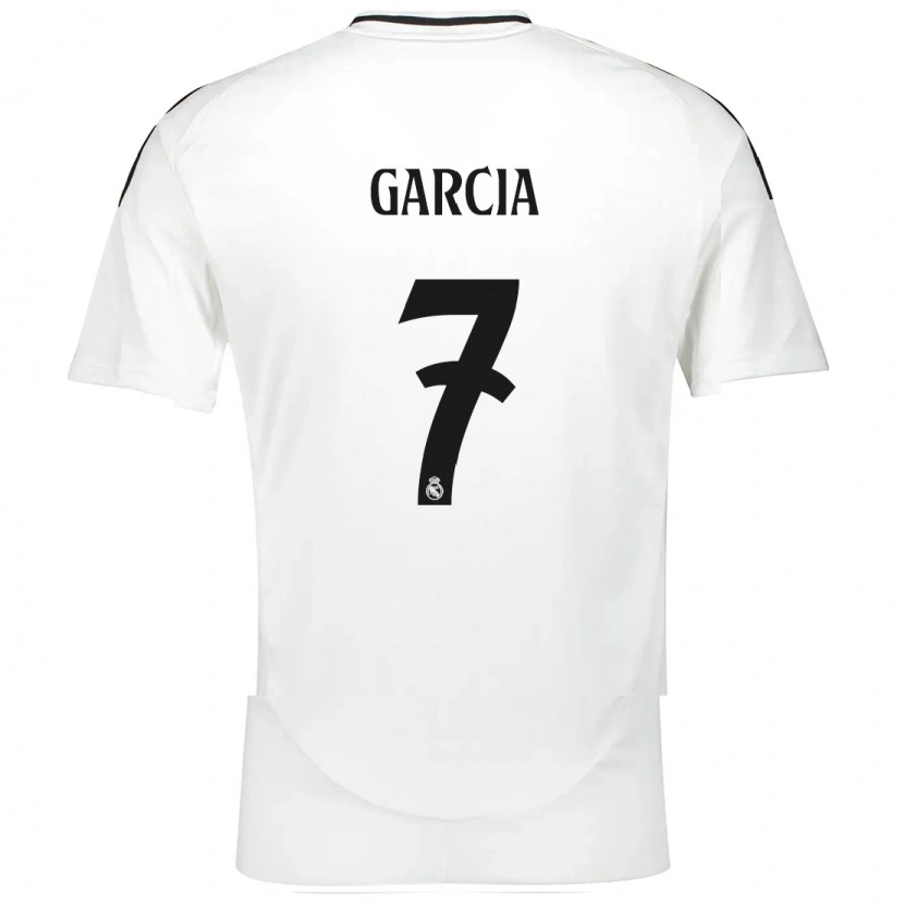 Danxen Barn Gonzalo García #7 Vit Hemmatröja Matchtröjor 2024/25 Tröjor T-Tröja