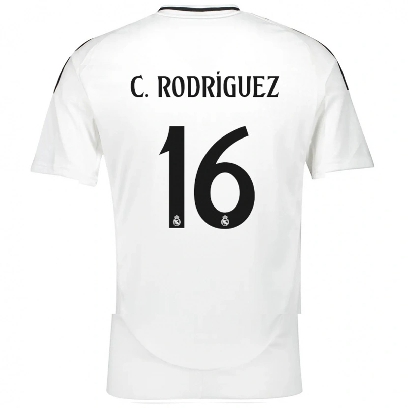 Danxen Barn Carlos Rodríguez #16 Vit Hemmatröja Matchtröjor 2024/25 Tröjor T-Tröja