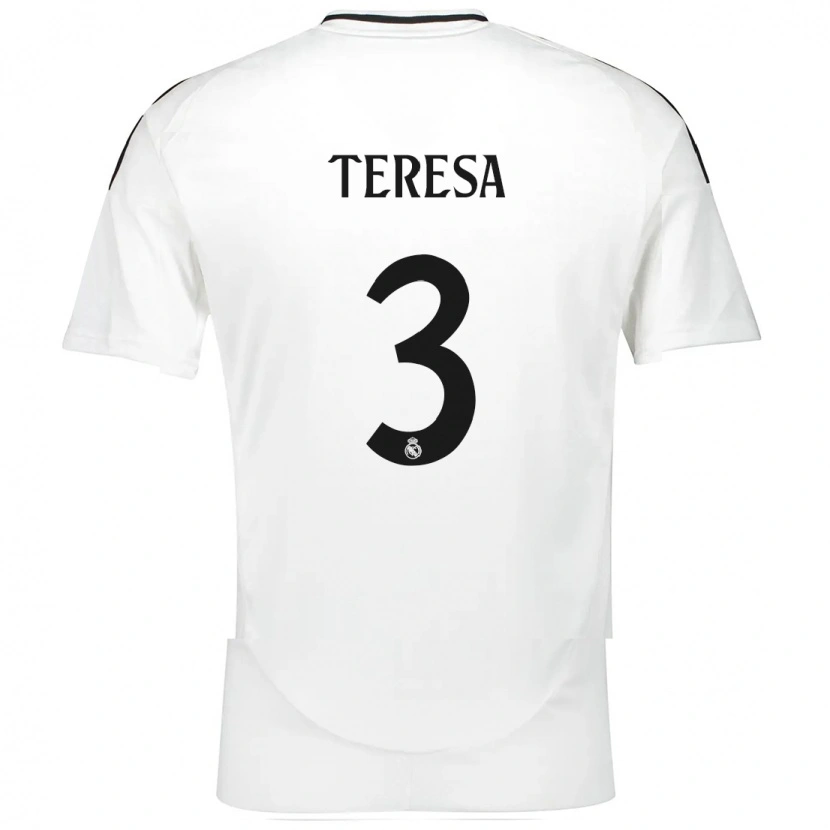 Danxen Barn Teresa Abelleira #3 Vit Hemmatröja Matchtröjor 2024/25 Tröjor T-Tröja