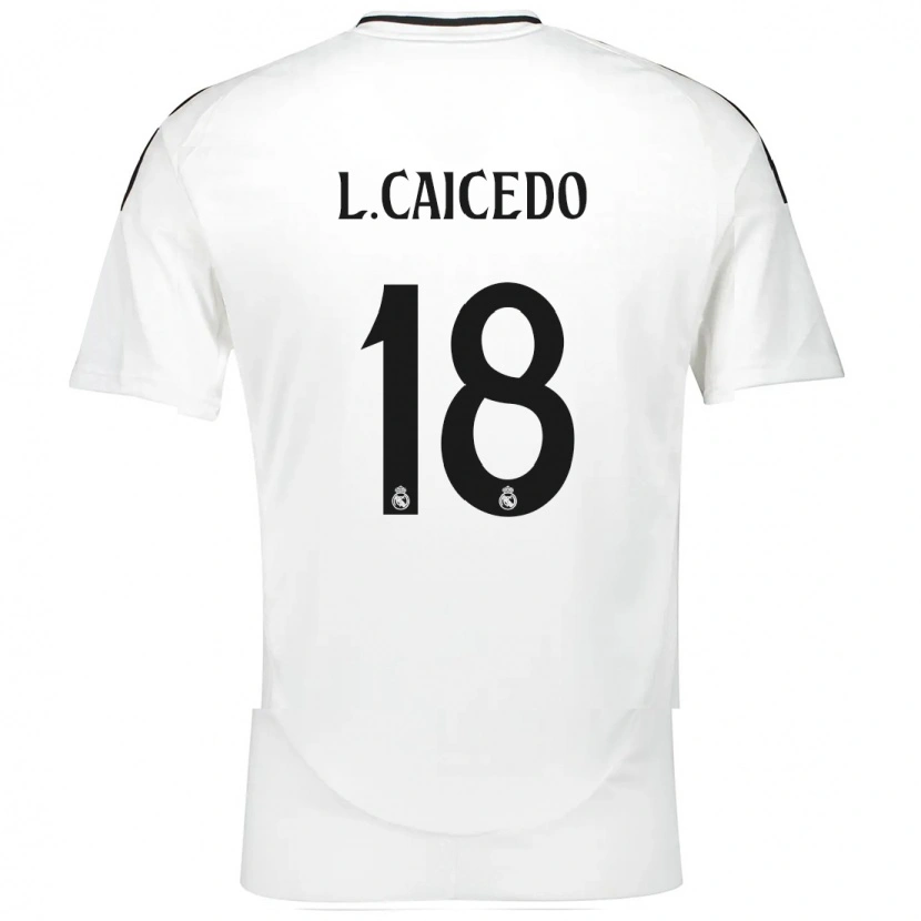 Danxen Barn Linda Caicedo #18 Vit Hemmatröja Matchtröjor 2024/25 Tröjor T-Tröja