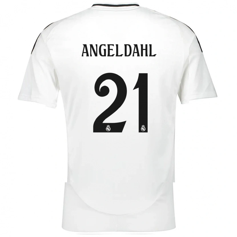 Danxen Barn Filippa Angeldahl #21 Vit Hemmatröja Matchtröjor 2024/25 Tröjor T-Tröja