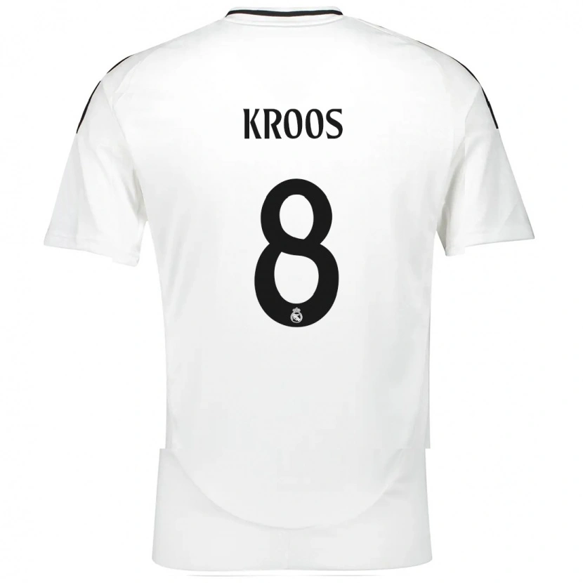 Danxen Barn Toni Kroos #8 Vit Hemmatröja Matchtröjor 2024/25 Tröjor T-Tröja