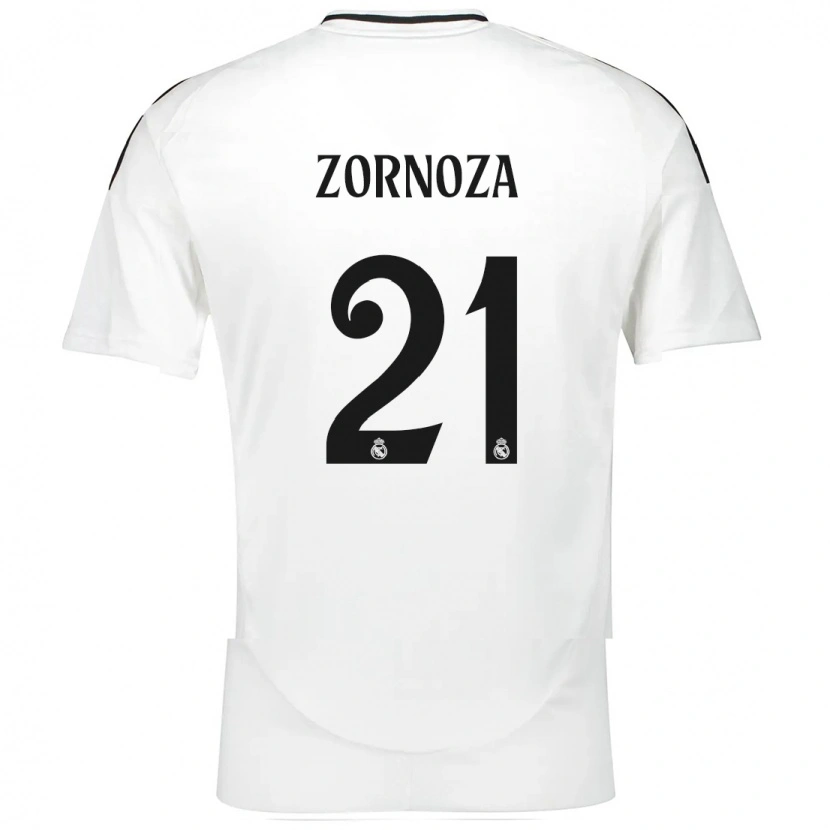 Danxen Barn Claudia Zornoza #21 Vit Hemmatröja Matchtröjor 2024/25 Tröjor T-Tröja