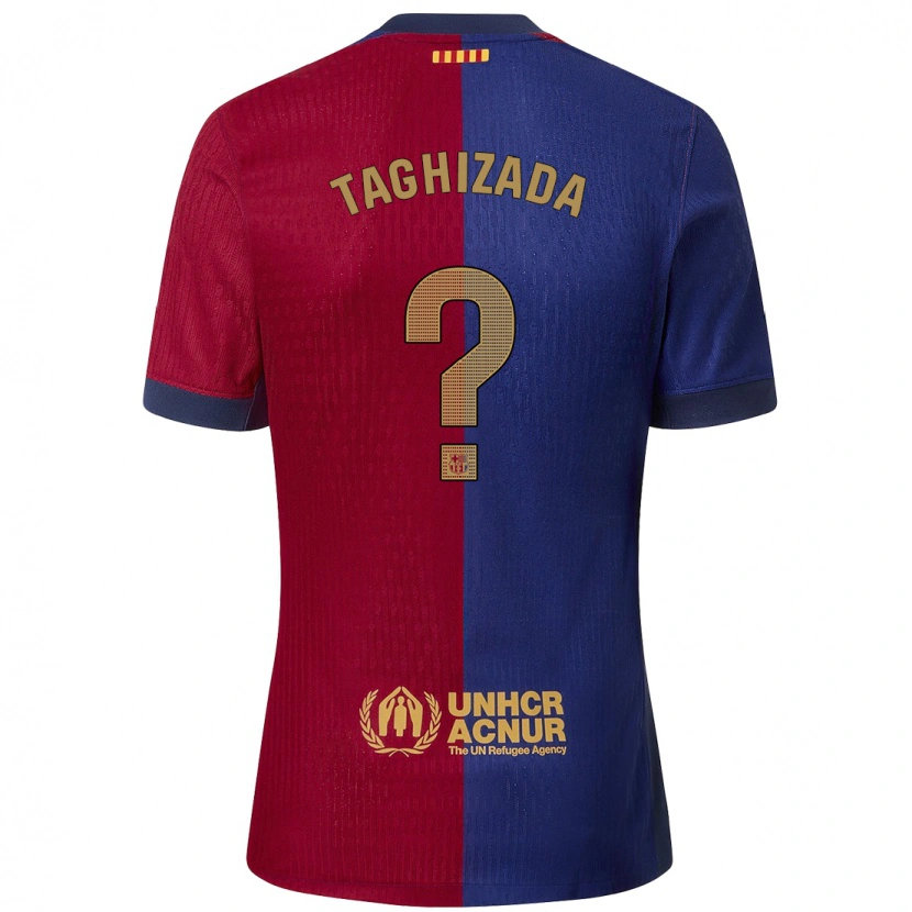 Danxen Barn Eldar Taghizada #0 Blå Röd Hemmatröja Matchtröjor 2024/25 Tröjor T-Tröja