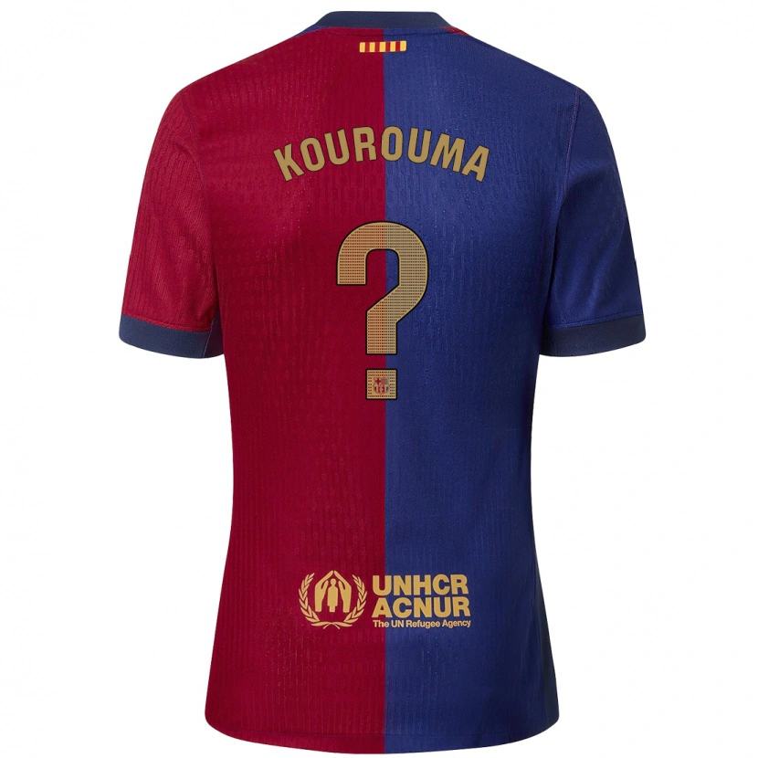 Danxen Barn Baba Kourouma #0 Blå Röd Hemmatröja Matchtröjor 2024/25 Tröjor T-Tröja