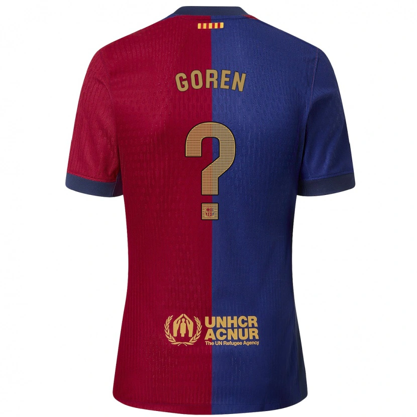 Danxen Barn Orian Goren #0 Blå Röd Hemmatröja Matchtröjor 2024/25 Tröjor T-Tröja