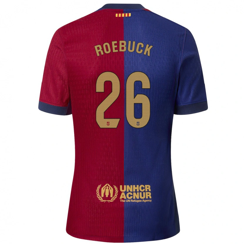 Danxen Barn Ellie Roebuck #26 Blå Röd Hemmatröja Matchtröjor 2024/25 Tröjor T-Tröja