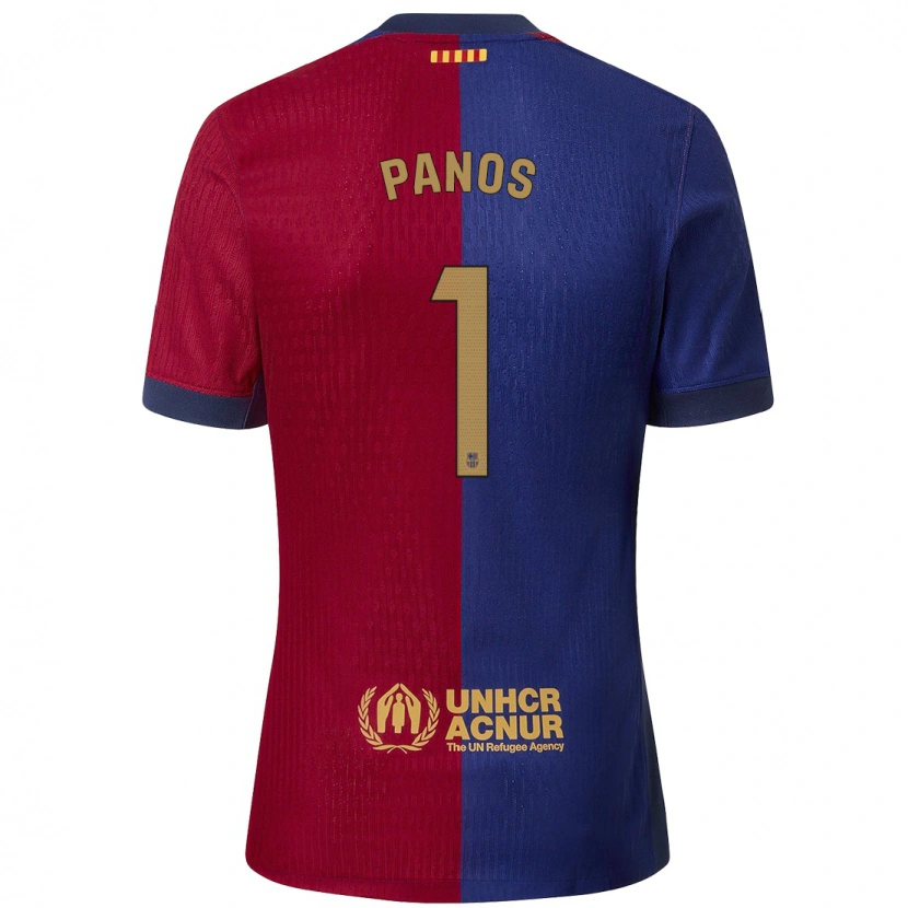Danxen Barn Sandra Panos #1 Blå Röd Hemmatröja Matchtröjor 2024/25 Tröjor T-Tröja