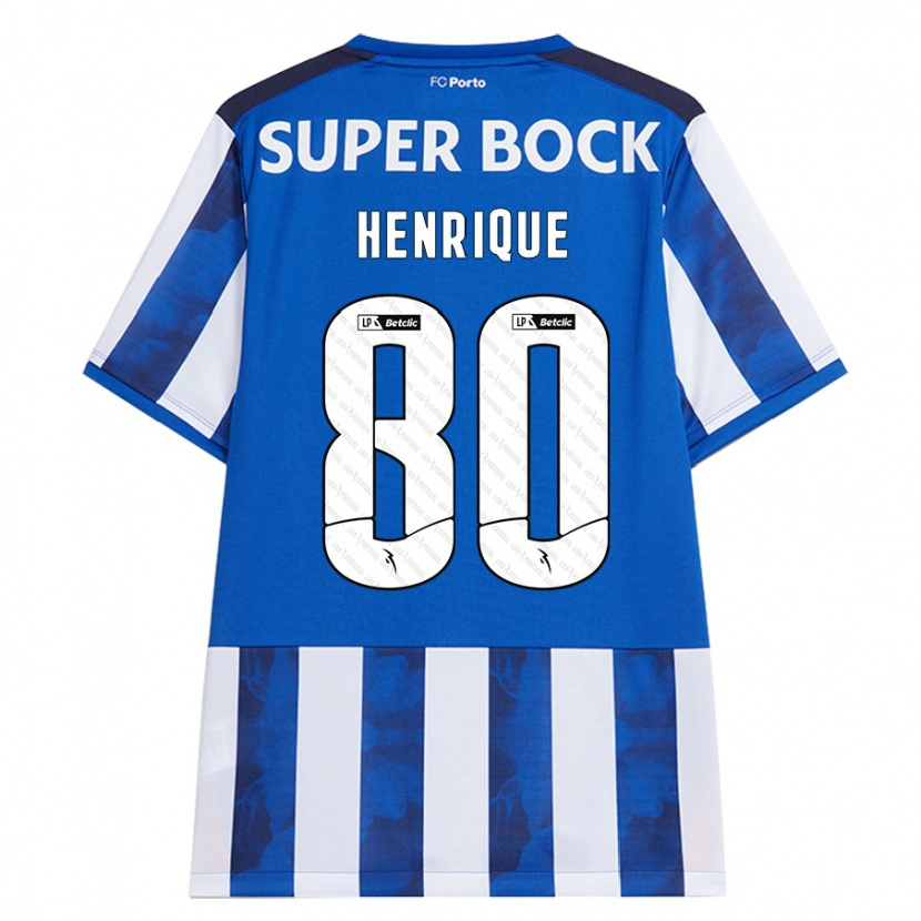 Danxen Barn Kaio Henrique #80 Blå Vit Hemmatröja Matchtröjor 2024/25 Tröjor T-Tröja