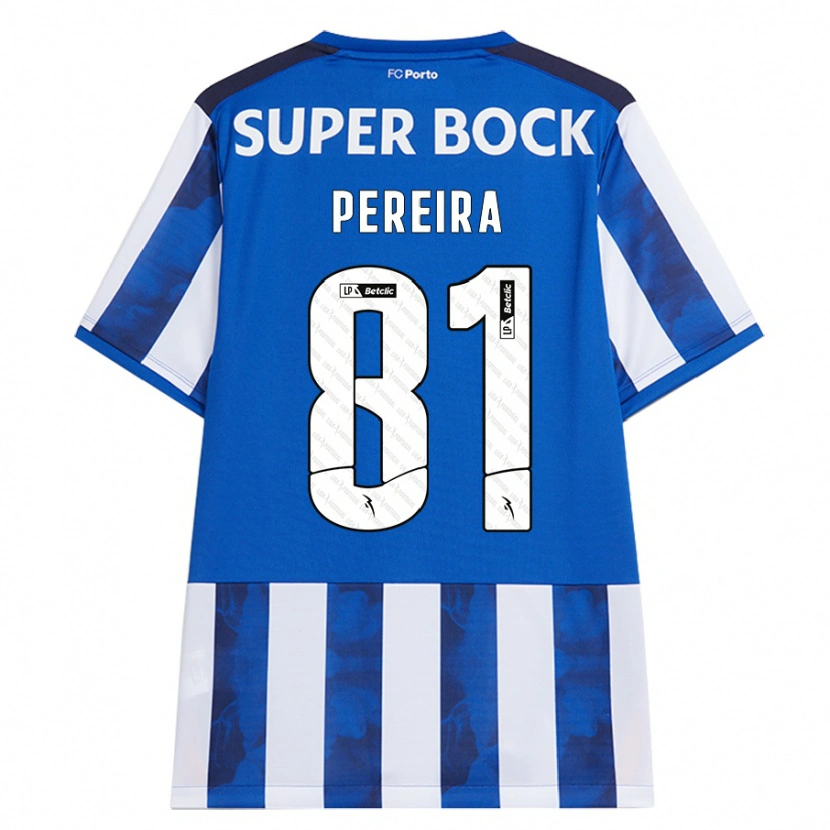 Danxen Barn Martim Pereira #81 Blå Vit Hemmatröja Matchtröjor 2024/25 Tröjor T-Tröja