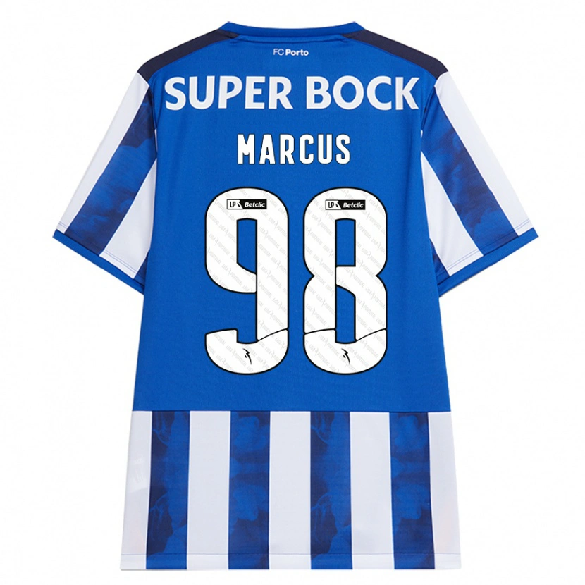 Danxen Barn Abraham Marcus #98 Blå Vit Hemmatröja Matchtröjor 2024/25 Tröjor T-Tröja