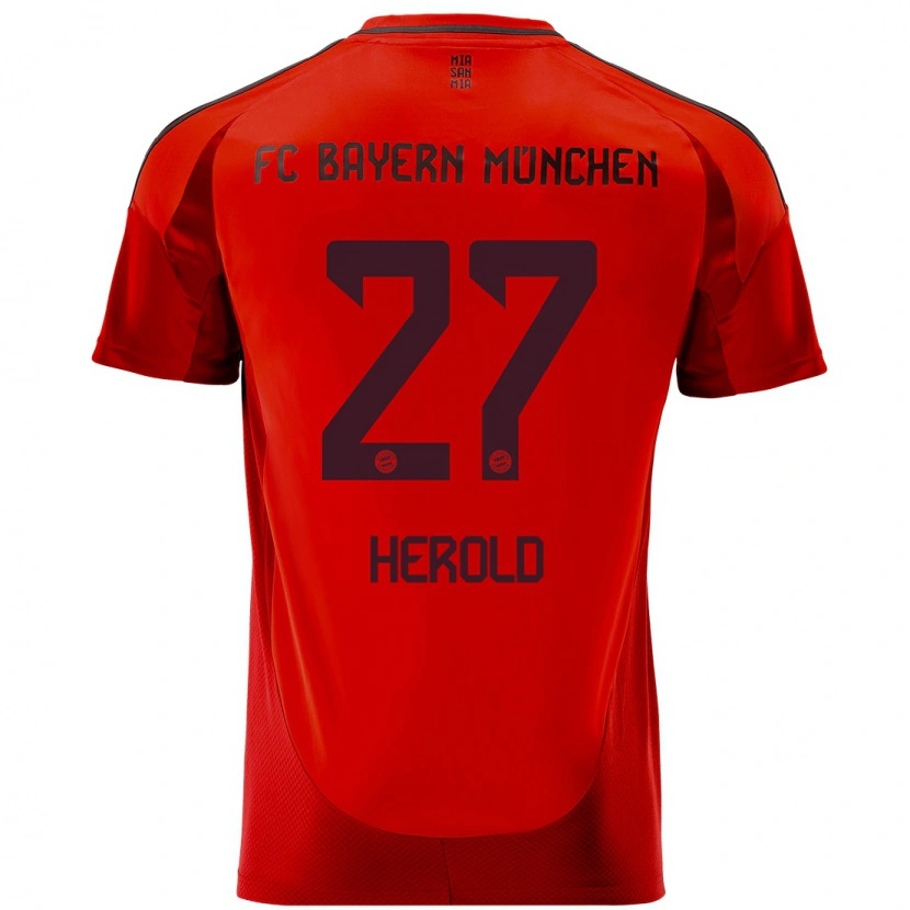 Danxen Barn David Herold #27 Röd Hemmatröja Matchtröjor 2024/25 Tröjor T-Tröja