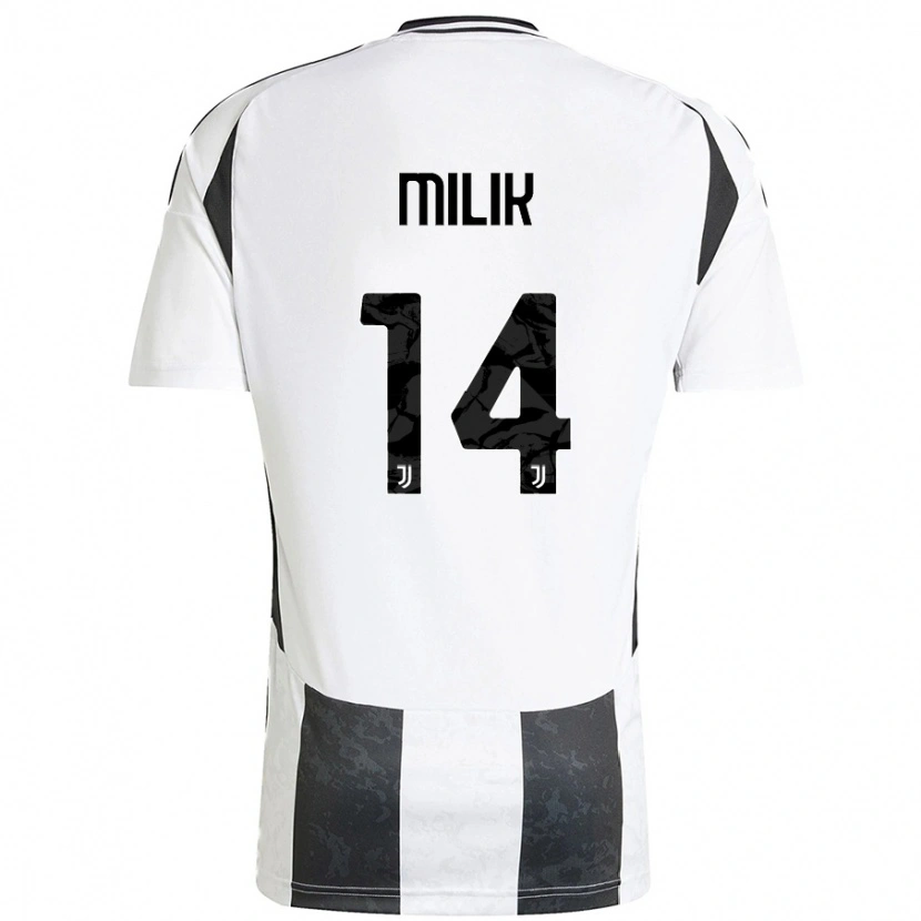 Danxen Barn Arkadiusz Milik #14 Vit Svart Hemmatröja Matchtröjor 2024/25 Tröjor T-Tröja