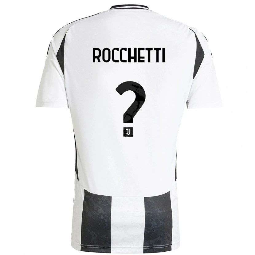 Danxen Barn Edoardo Rocchetti #0 Vit Svart Hemmatröja Matchtröjor 2024/25 Tröjor T-Tröja