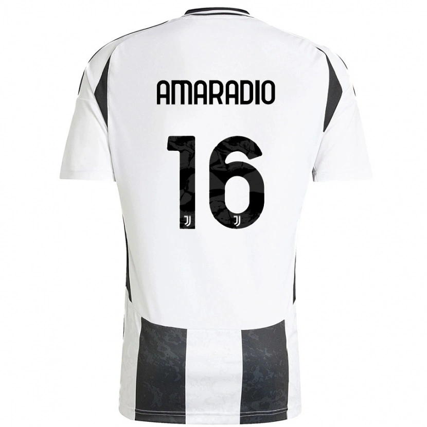 Danxen Barn Luca Amaradio #16 Vit Svart Hemmatröja Matchtröjor 2024/25 Tröjor T-Tröja