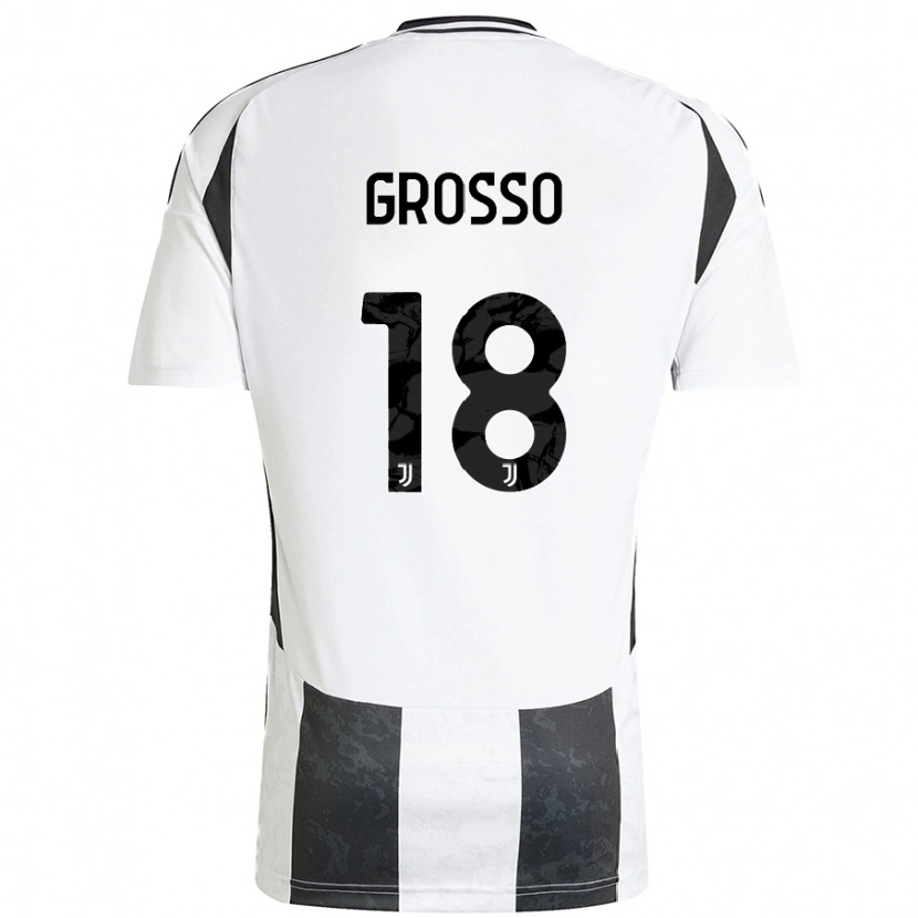 Danxen Barn Filippo Grosso #18 Vit Svart Hemmatröja Matchtröjor 2024/25 Tröjor T-Tröja