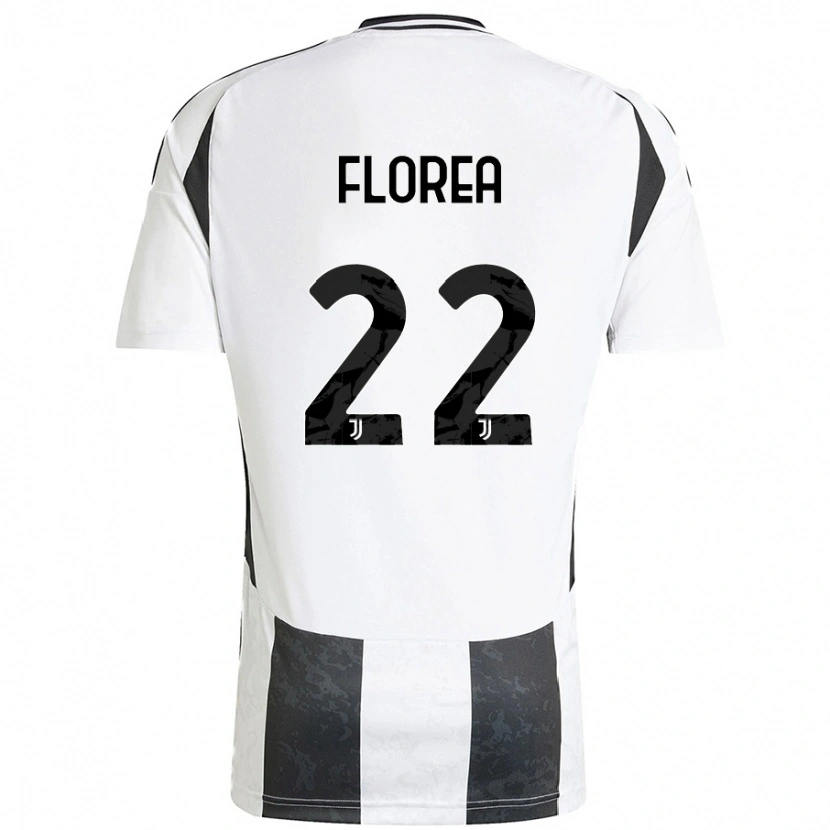 Danxen Barn Andrei Florea #22 Vit Svart Hemmatröja Matchtröjor 2024/25 Tröjor T-Tröja
