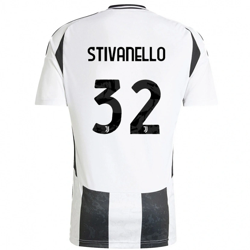 Danxen Barn Riccardo Stivanello #32 Vit Svart Hemmatröja Matchtröjor 2024/25 Tröjor T-Tröja