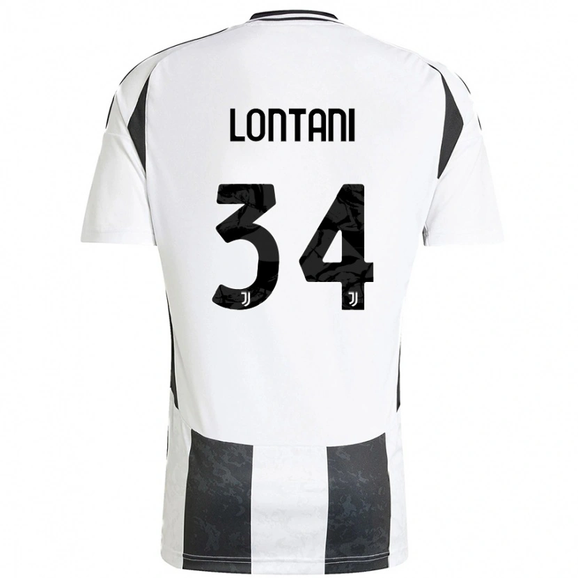 Danxen Barn Matteo Lontani #34 Vit Svart Hemmatröja Matchtröjor 2024/25 Tröjor T-Tröja