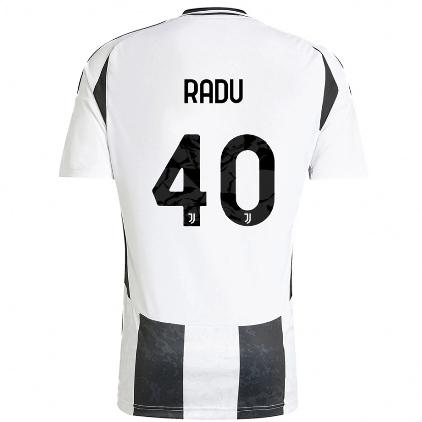 Danxen Barn Riccardo Radu #40 Vit Svart Hemmatröja Matchtröjor 2024/25 Tröjor T-Tröja
