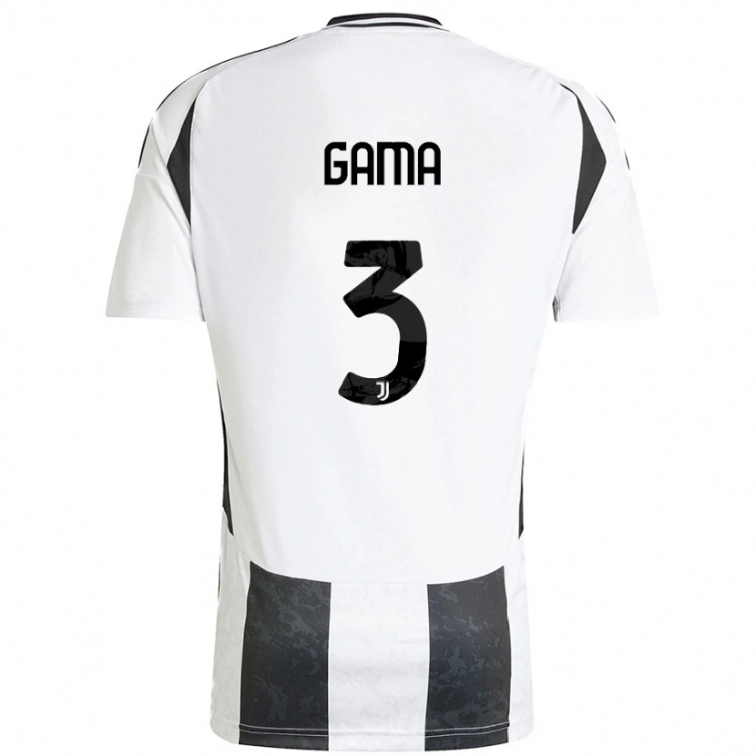 Danxen Barn Sara Gama #3 Vit Svart Hemmatröja Matchtröjor 2024/25 Tröjor T-Tröja