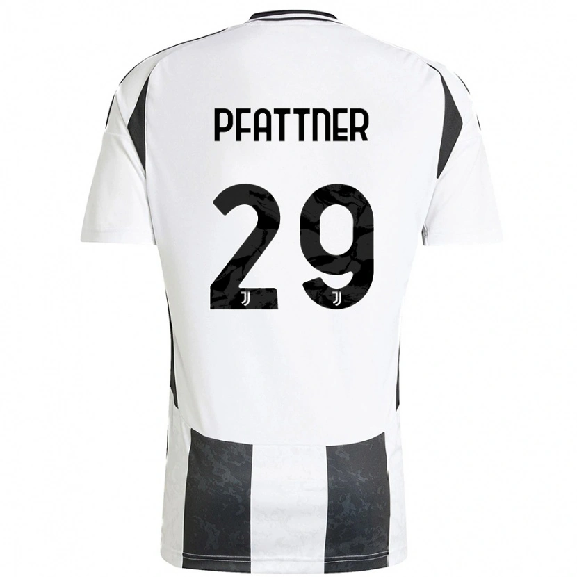 Danxen Barn Elisa Pfattner #29 Vit Svart Hemmatröja Matchtröjor 2024/25 Tröjor T-Tröja