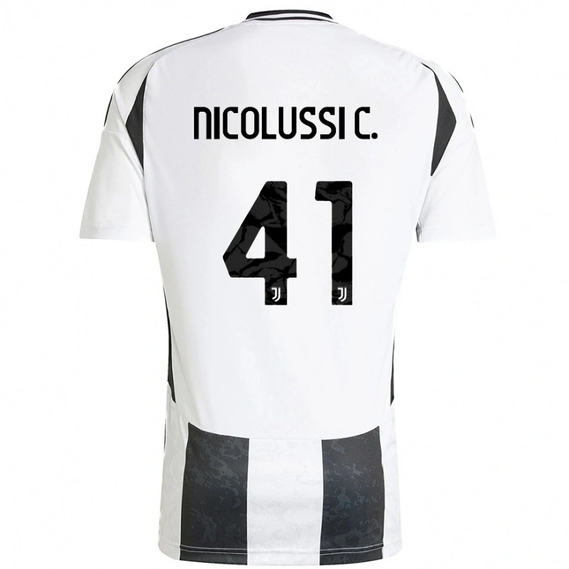 Danxen Barn Hans Nicolussi Caviglia #41 Vit Svart Hemmatröja Matchtröjor 2024/25 Tröjor T-Tröja