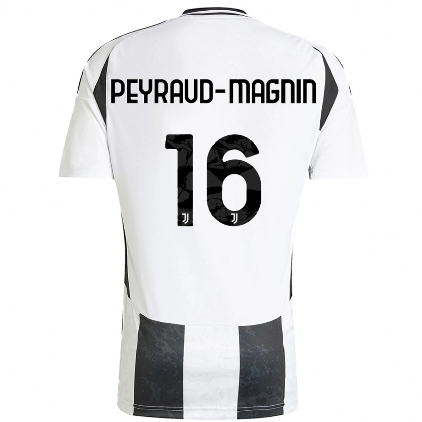 Danxen Barn Pauline Peyraud-Magnin #16 Vit Svart Hemmatröja Matchtröjor 2024/25 Tröjor T-Tröja