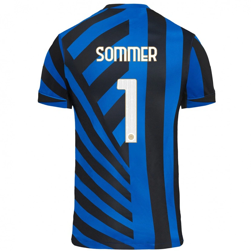 Danxen Barn Yann Sommer #1 Blå Svart Hemmatröja Matchtröjor 2024/25 Tröjor T-Tröja
