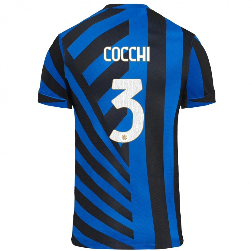 Danxen Barn Matteo Cocchi #3 Blå Svart Hemmatröja Matchtröjor 2024/25 Tröjor T-Tröja