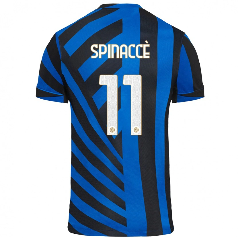Danxen Barn Matteo Spinaccè #11 Blå Svart Hemmatröja Matchtröjor 2024/25 Tröjor T-Tröja
