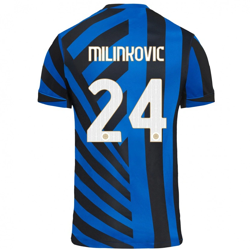 Danxen Barn Marija Milinković #24 Blå Svart Hemmatröja Matchtröjor 2024/25 Tröjor T-Tröja