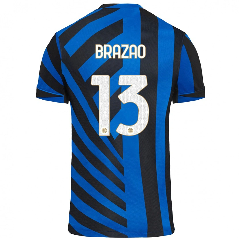 Danxen Barn Gabriel Brazao #13 Blå Svart Hemmatröja Matchtröjor 2024/25 Tröjor T-Tröja