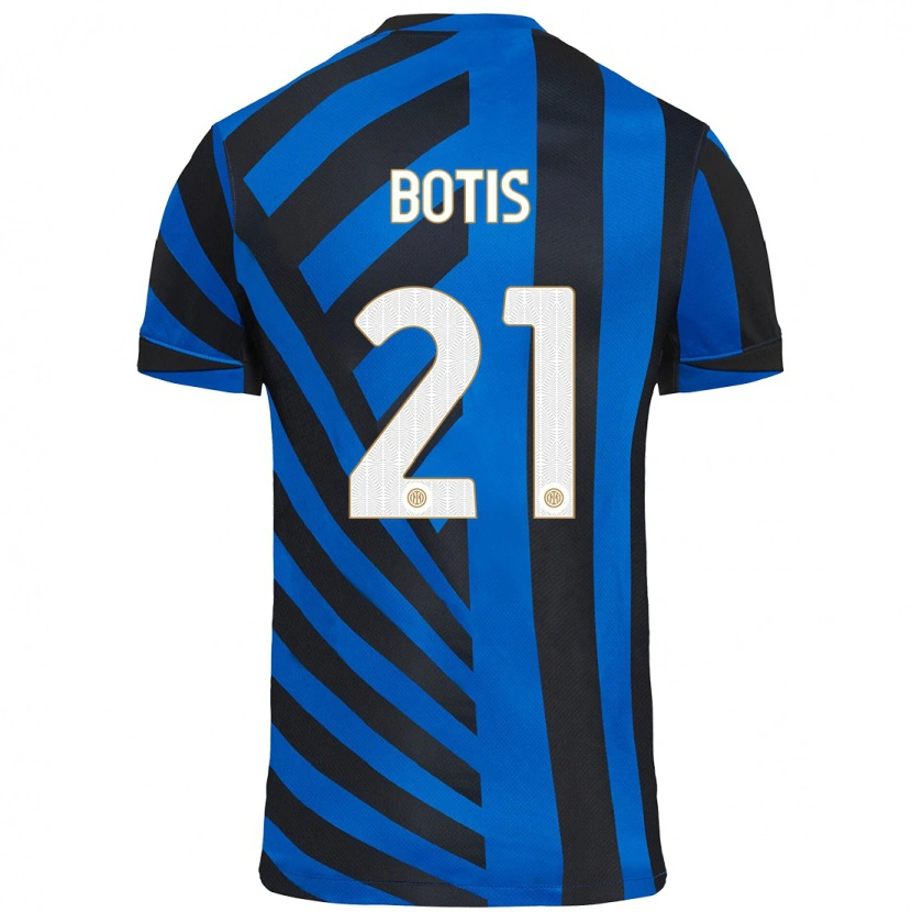Danxen Barn Nikolaos Botis #21 Blå Svart Hemmatröja Matchtröjor 2024/25 Tröjor T-Tröja
