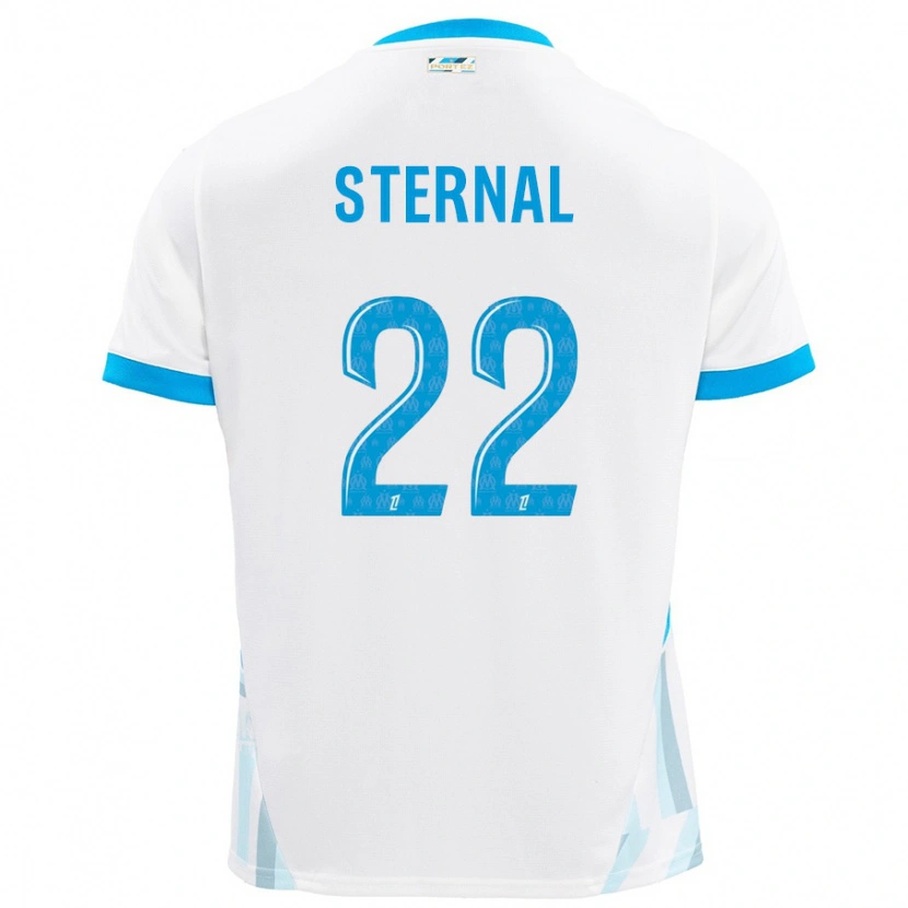Danxen Barn Enzo Sternal #22 Vit Himmelsblå Hemmatröja Matchtröjor 2024/25 Tröjor T-Tröja