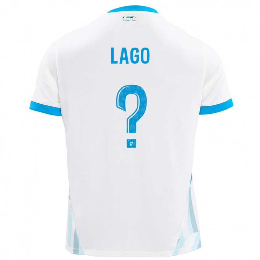 Danxen Barn Ange Lago #0 Vit Himmelsblå Hemmatröja Matchtröjor 2024/25 Tröjor T-Tröja