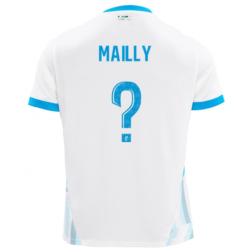 Danxen Barn Evan Mailly #0 Vit Himmelsblå Hemmatröja Matchtröjor 2024/25 Tröjor T-Tröja