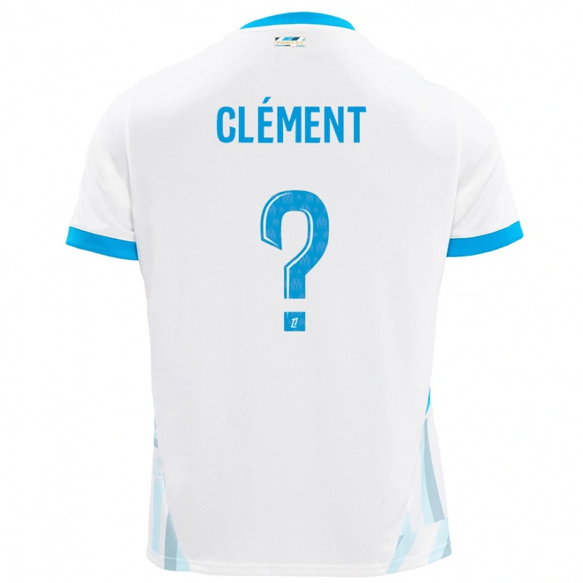 Danxen Barn Mathis Clément #0 Vit Himmelsblå Hemmatröja Matchtröjor 2024/25 Tröjor T-Tröja