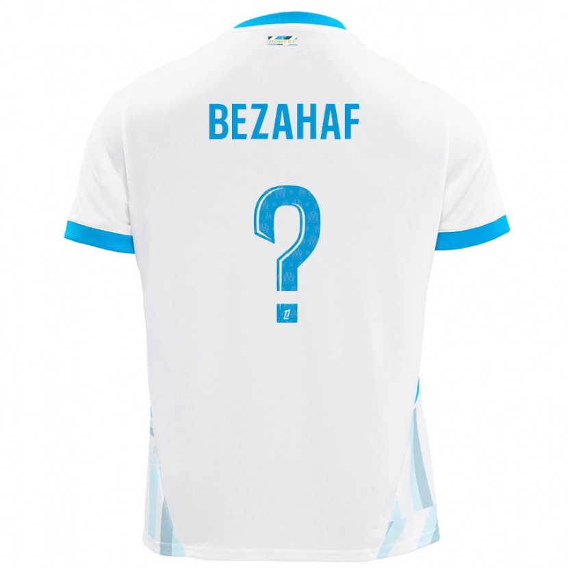 Danxen Barn Kelyann Bezahaf #0 Vit Himmelsblå Hemmatröja Matchtröjor 2024/25 Tröjor T-Tröja