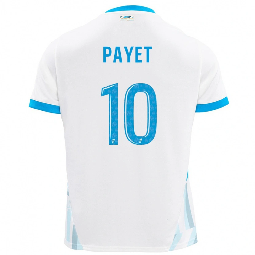 Danxen Barn Dimitri Payet #10 Vit Himmelsblå Hemmatröja Matchtröjor 2024/25 Tröjor T-Tröja