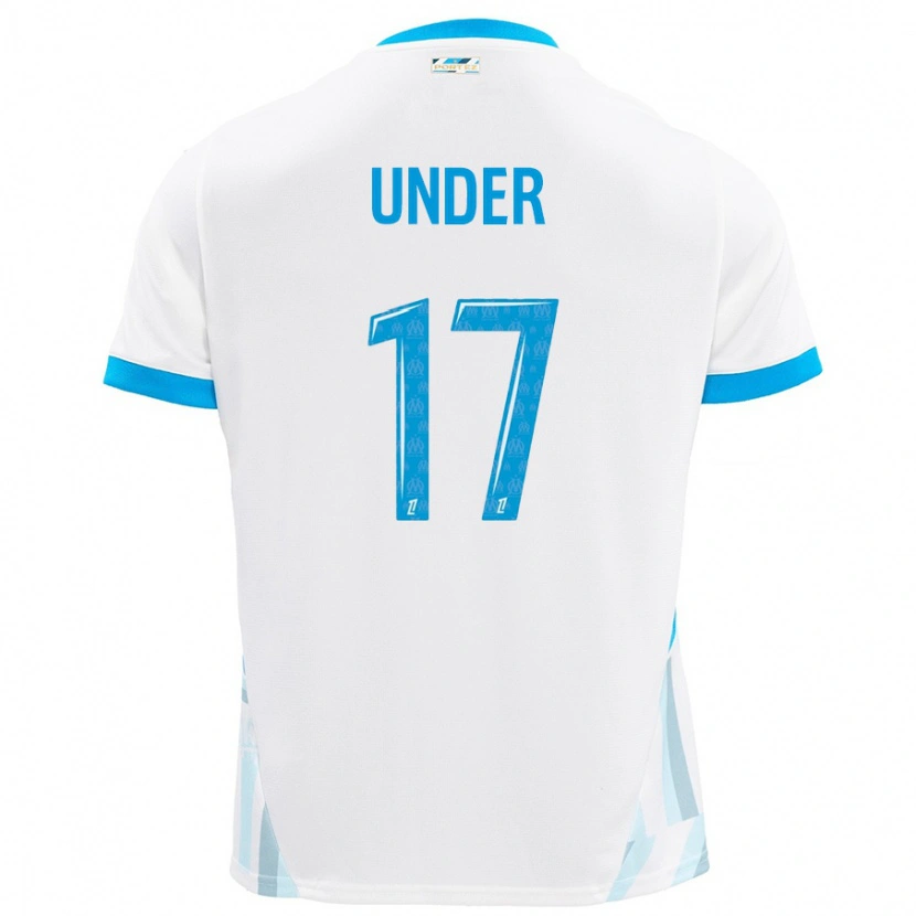 Danxen Barn Cengiz Under #17 Vit Himmelsblå Hemmatröja Matchtröjor 2024/25 Tröjor T-Tröja