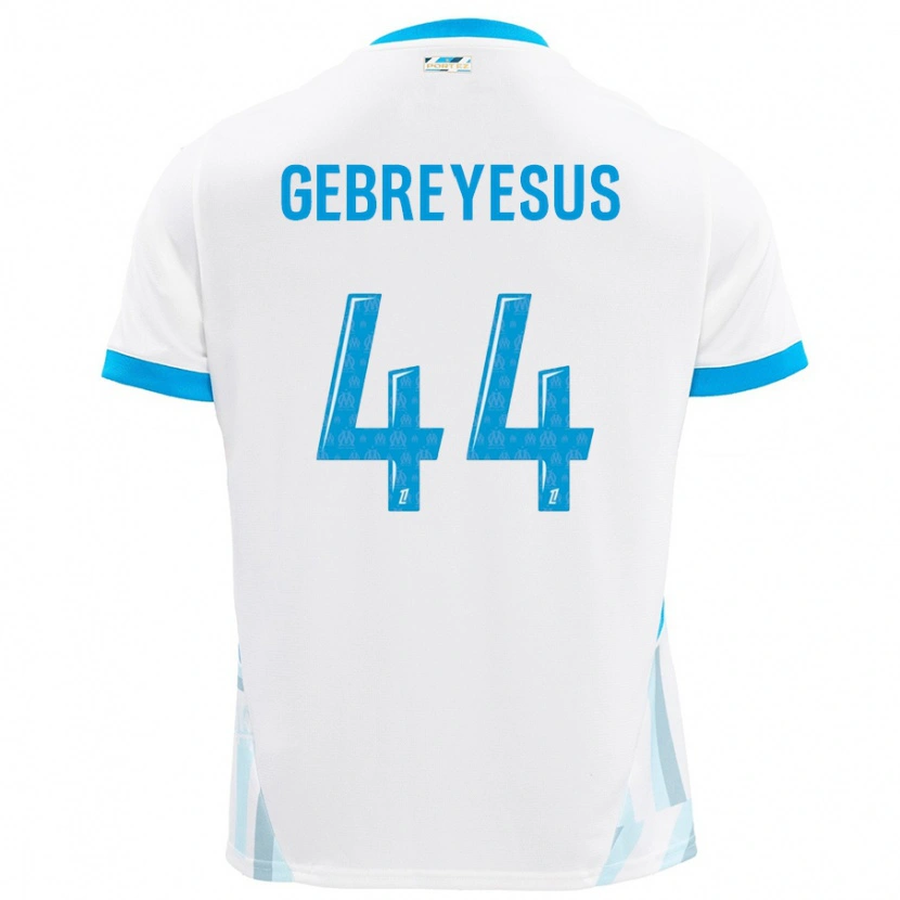 Danxen Barn Esey Gebreyesus #44 Vit Himmelsblå Hemmatröja Matchtröjor 2024/25 Tröjor T-Tröja