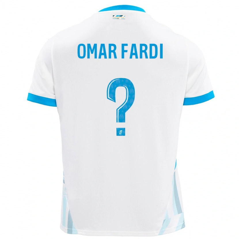 Danxen Barn El Omar Fardi #0 Vit Himmelsblå Hemmatröja Matchtröjor 2024/25 Tröjor T-Tröja